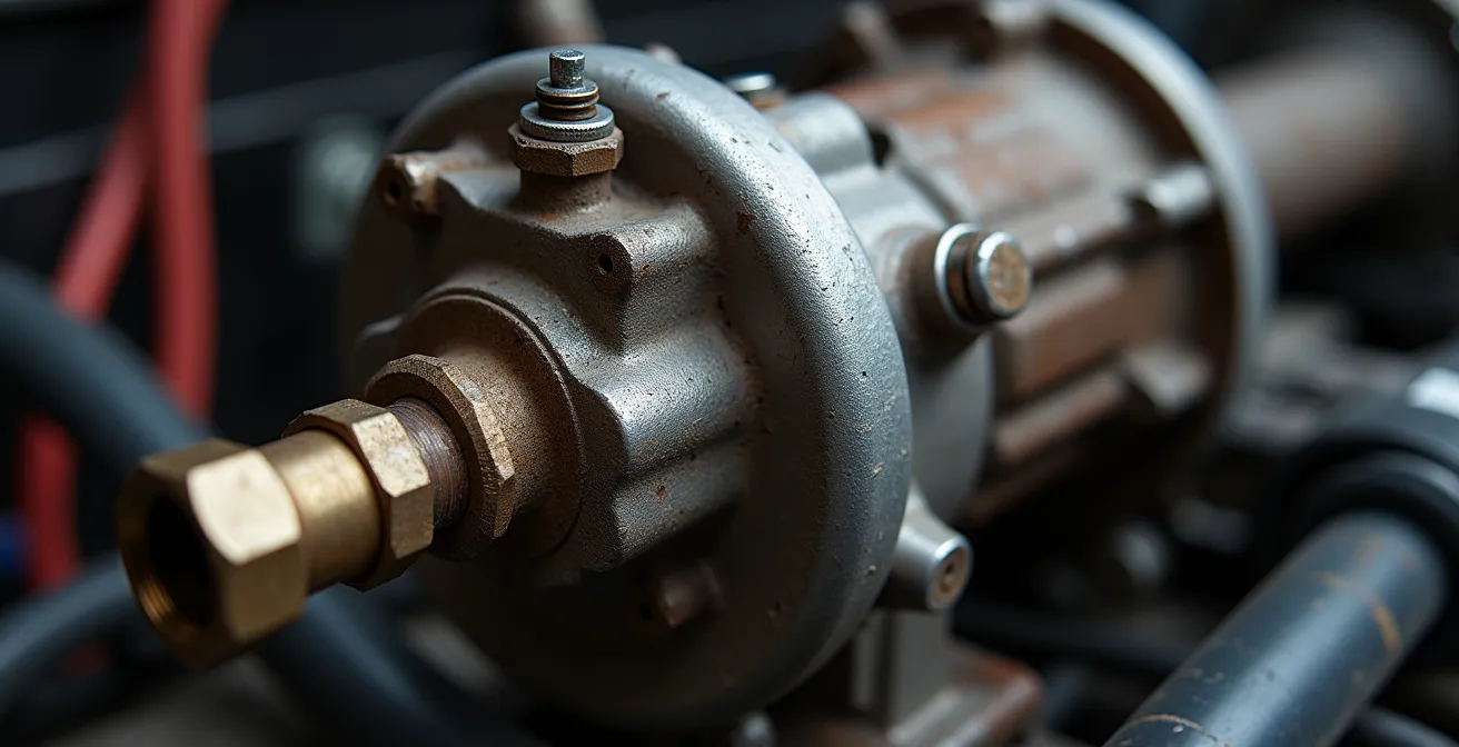 Close-up installatie verhoogde ontluchterslangen op differentieel